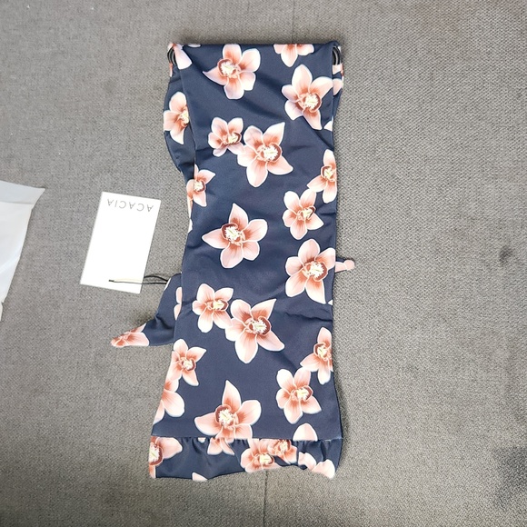 New acacia swimwear baker isle bikini top S orchid bandeau tie front tropical - Picture 8 of 9